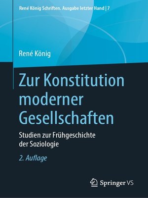 cover image of Zur Konstitution moderner Gesellschaften
